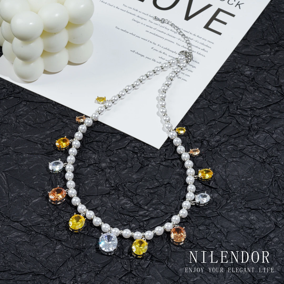 NILENDOR/昵兰XL-431复古奢华彩色水滴项链