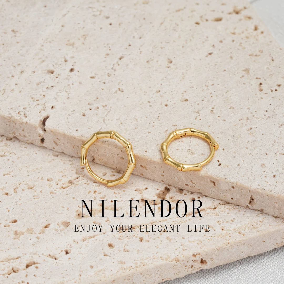 铜合金耳饰 ES-67简约经典素款竹节时尚百搭耳扣