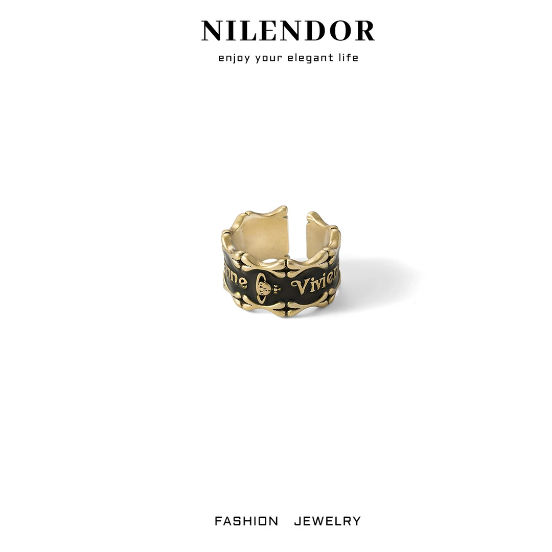 铜合金珐琅戒指 D-117时尚复古土星不规则戒指