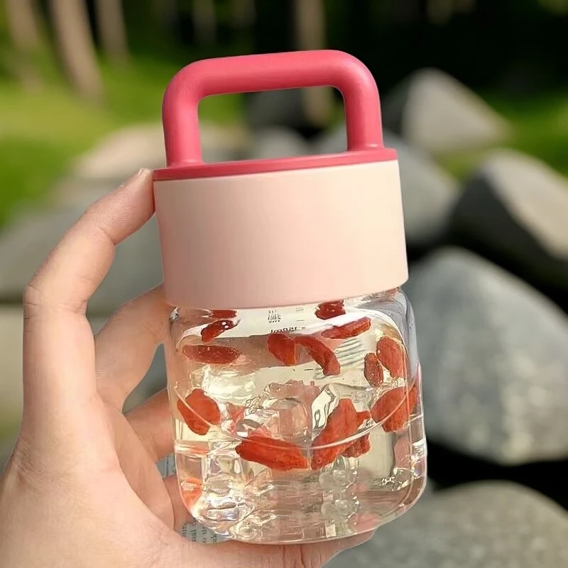 网红手提胖胖杯迷你便携杯子水杯外出旅行玻璃杯可爱创意随手杯子