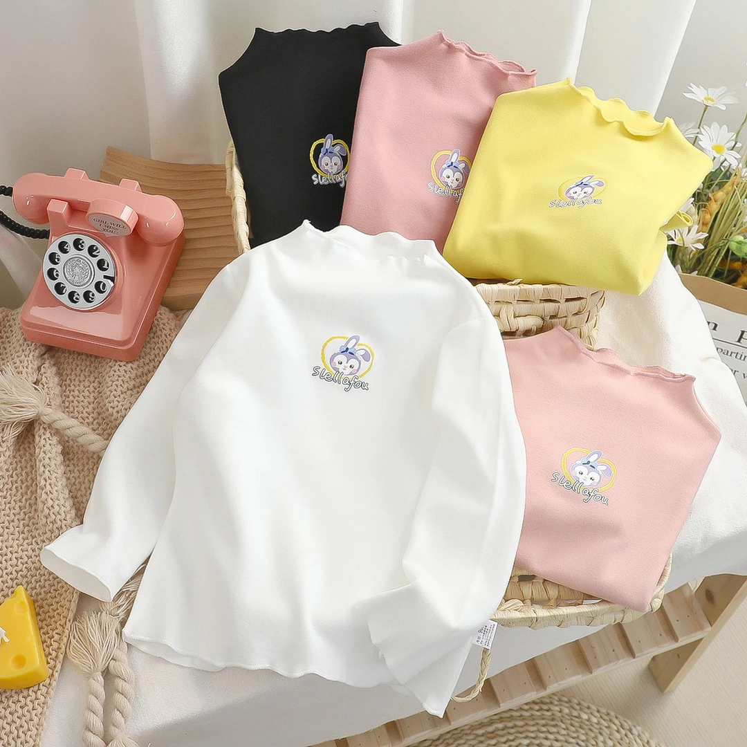 【双11现货福利】女童打底衫秋冬款童装蜜芽花边长袖打底衫百搭