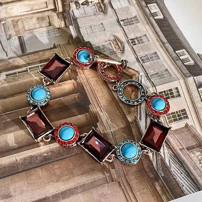 复古重工多色手链女3012