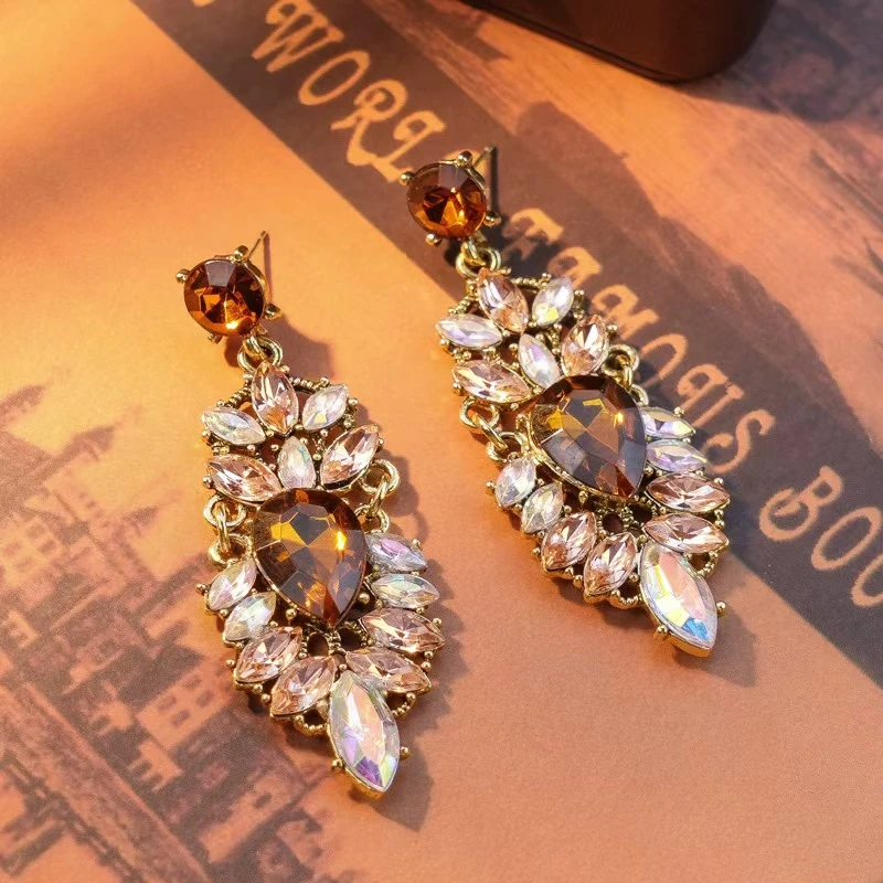 OLLBERNI/欧珀妮 铜合金耳饰 复古轻奢耳饰5334饰品