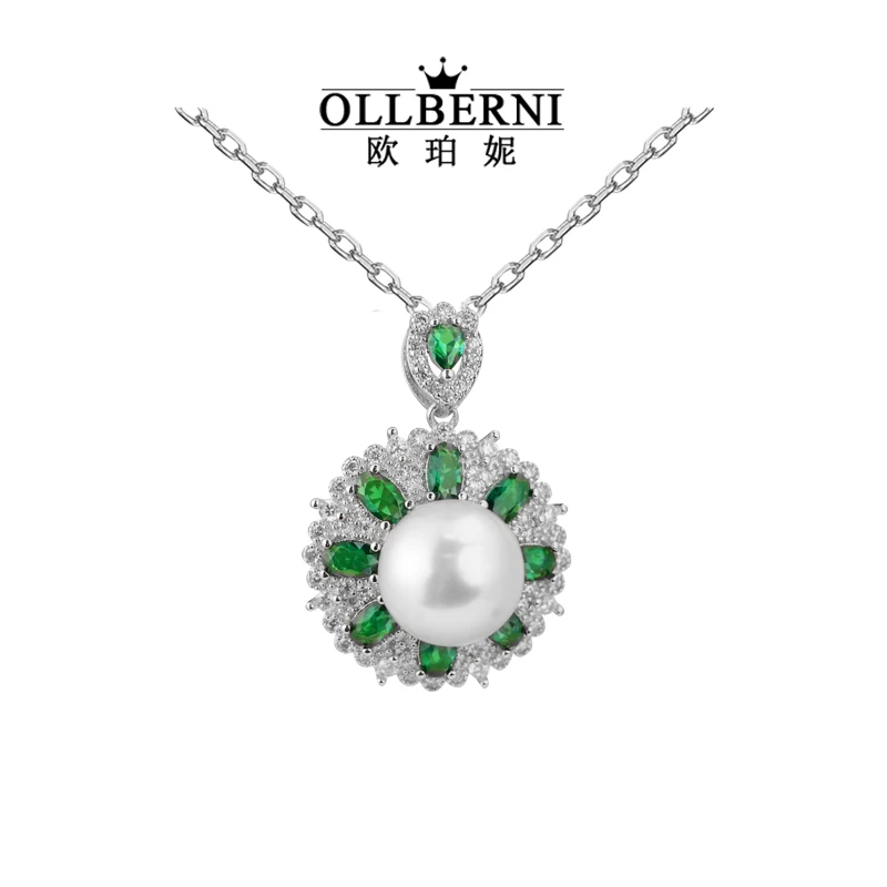 OLLBERNI/欧珀妮 铜合金项链 法式大花精美珠珠项链女-2056