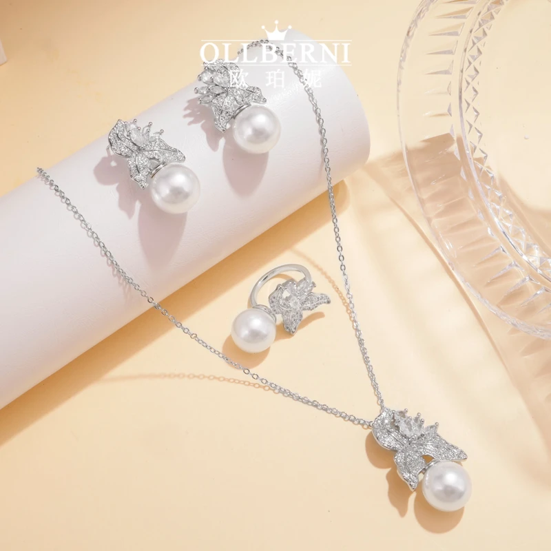 铜合金耳饰 手工气质轻奢时尚精致百搭简约设计师耳环套装-5132