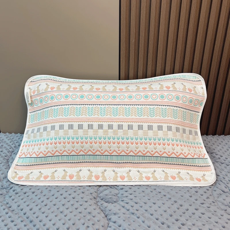 【50*80枕巾合集】六层纯棉纱布软席枕巾一对装