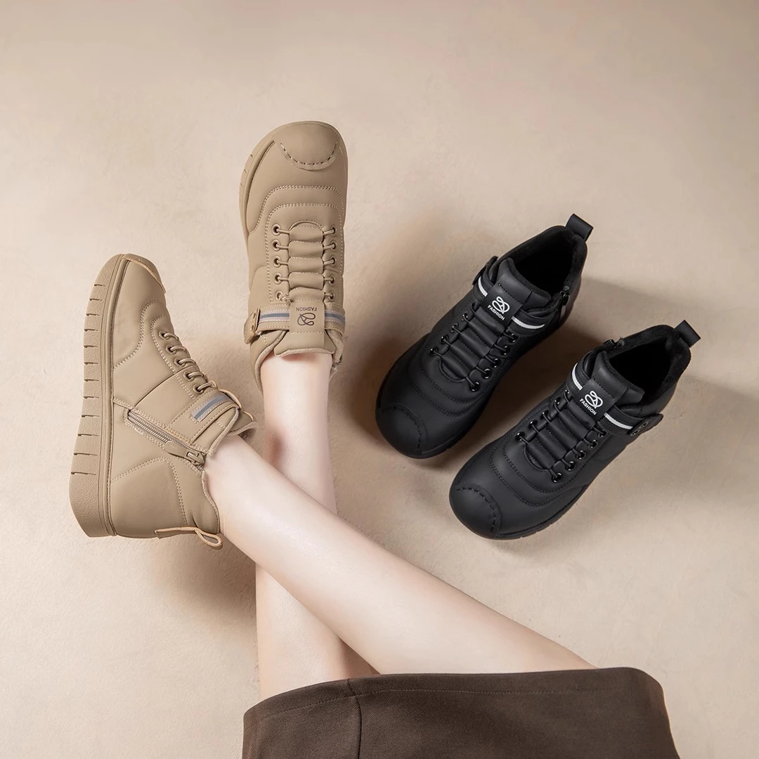 超软软底加绒保暖妈妈鞋运动鞋平底防滑中老年休闲鞋旅游舒适女鞋