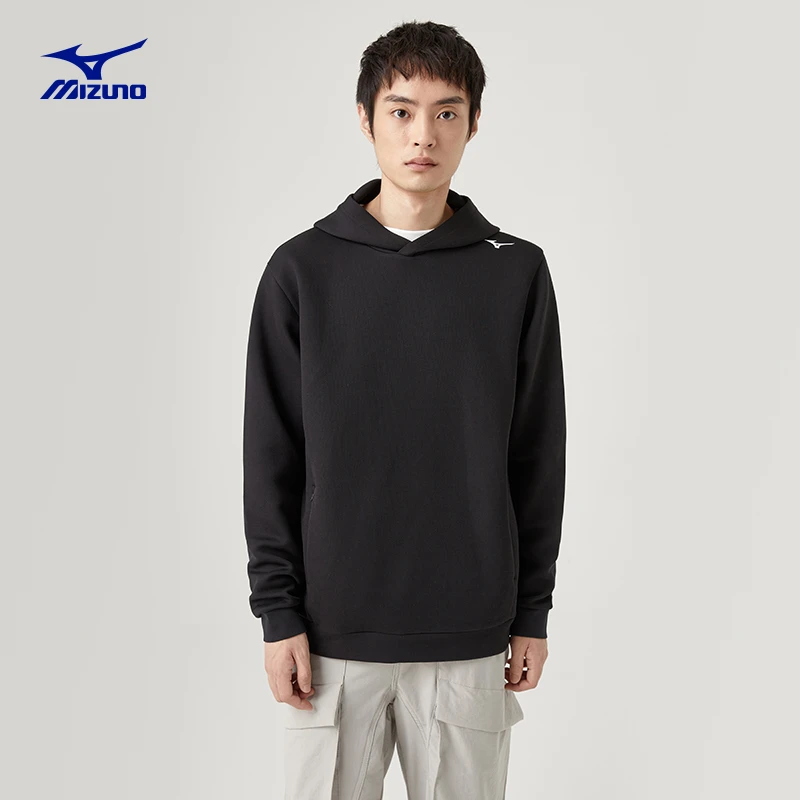 Mizuno美津浓男连帽简约ESSENTIAL城市休闲运动舒适时尚百搭卫衣