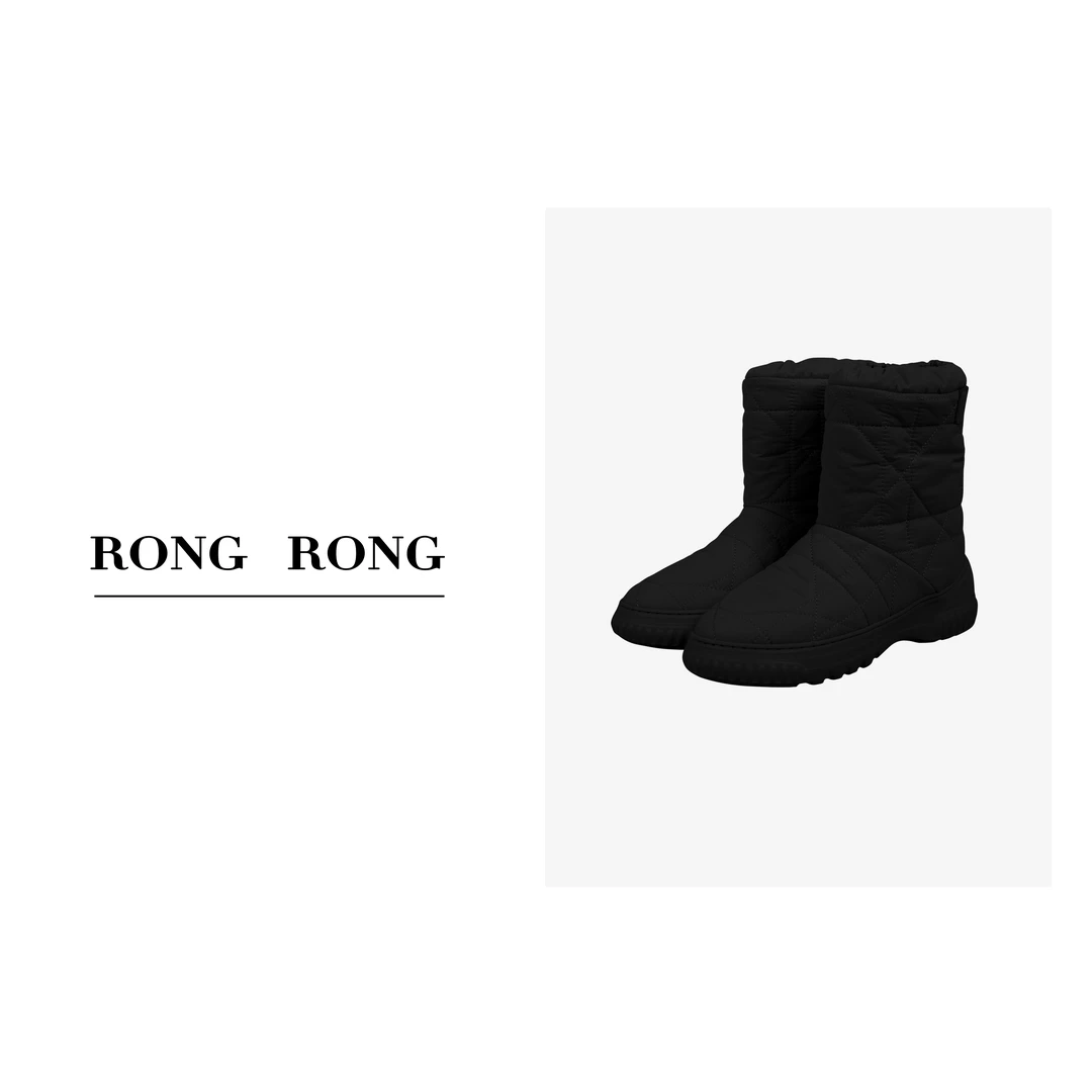 W【RONGRONG】溶溶 电绣太空棉时尚保暖靴子RR2023264-10.30 X09