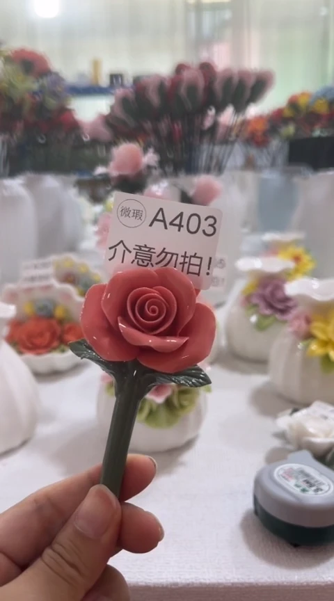 【闪购商品】陶瓷手捏花-A403