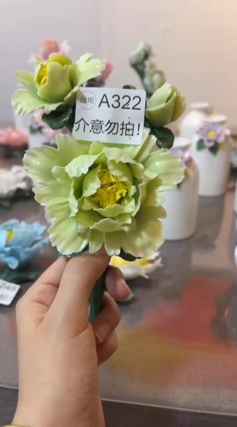 【闪购商品】陶瓷手捏花-A322