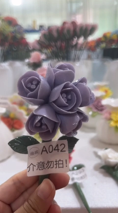 【闪购商品】陶瓷手捏花-A042