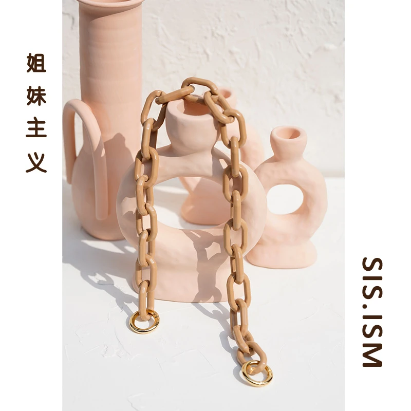 SISISM/姐妹主义骨节亚克力链条单肩斜挎DIY包包肩带原创复古百搭
