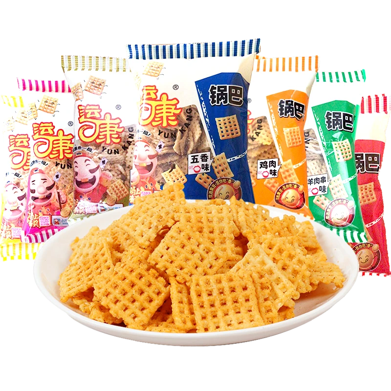 运康锅巴经典鸡肉烧烤羊肉串口味休闲方便解馋办公室充饥小零食