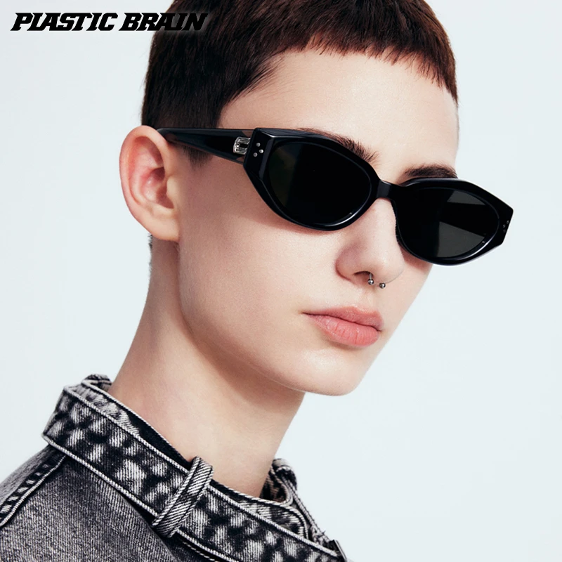 【汪苏泷同款】PLASTICBRAIN新款猫眼墨镜女遮阳高级感辣妹太阳镜