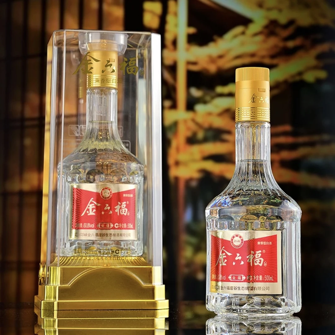 金六福金蕴 兼香型白酒口粮酒礼盒装50.8度整箱500ML*6瓶
