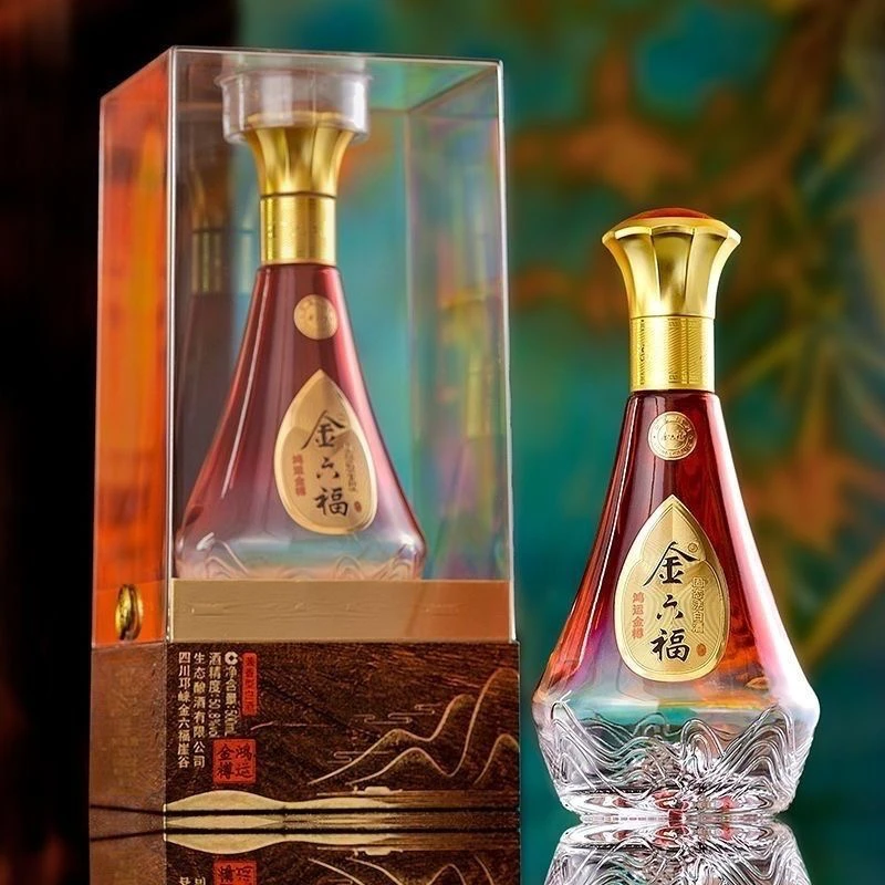 金六福鸿运金樽 兼香型白酒纯粮酒礼盒装50.8度整箱500ML*6瓶