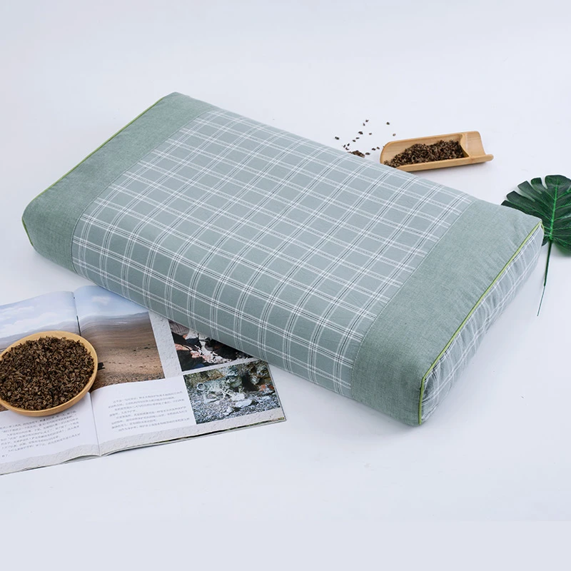 全荞麦枕花草枕苦荞睡眠枕硬枕可拆洗水洗棉全棉透气高低枕芯家用