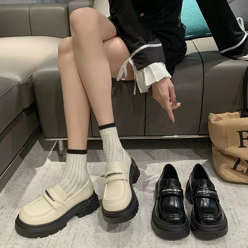 2025 春季新款【四季青小封家轻奢】女休闲复古春季厚底乐福鞋18181