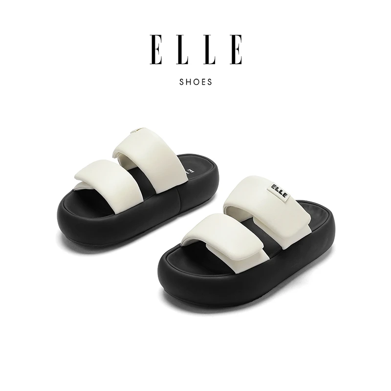 ELLE厚底拖鞋女夏外穿2025年夏季新款不臭脚防滑凉拖鞋一字拖沙滩