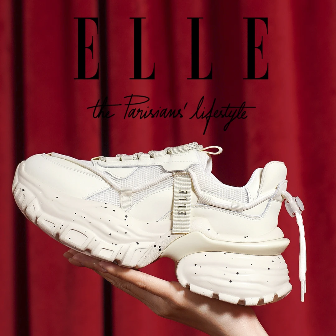 ELLE明星同款时尚老爹鞋星空底女鞋25秋季新款厚底增高休闲运动鞋