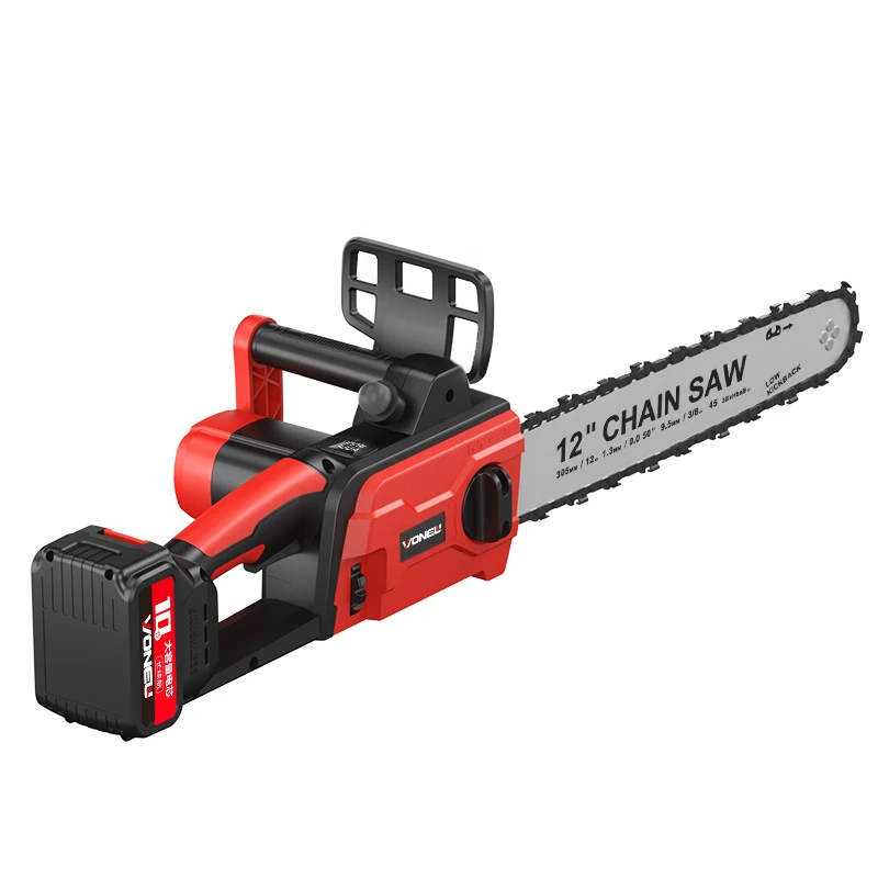 12寸家用小型园林伐木锯户外快速切割单手锂电锯手持迷你电链锯