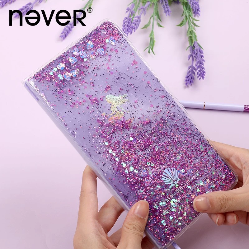 NEVER【明星同款】浮油流动封套创意手账本少女心学习weekly