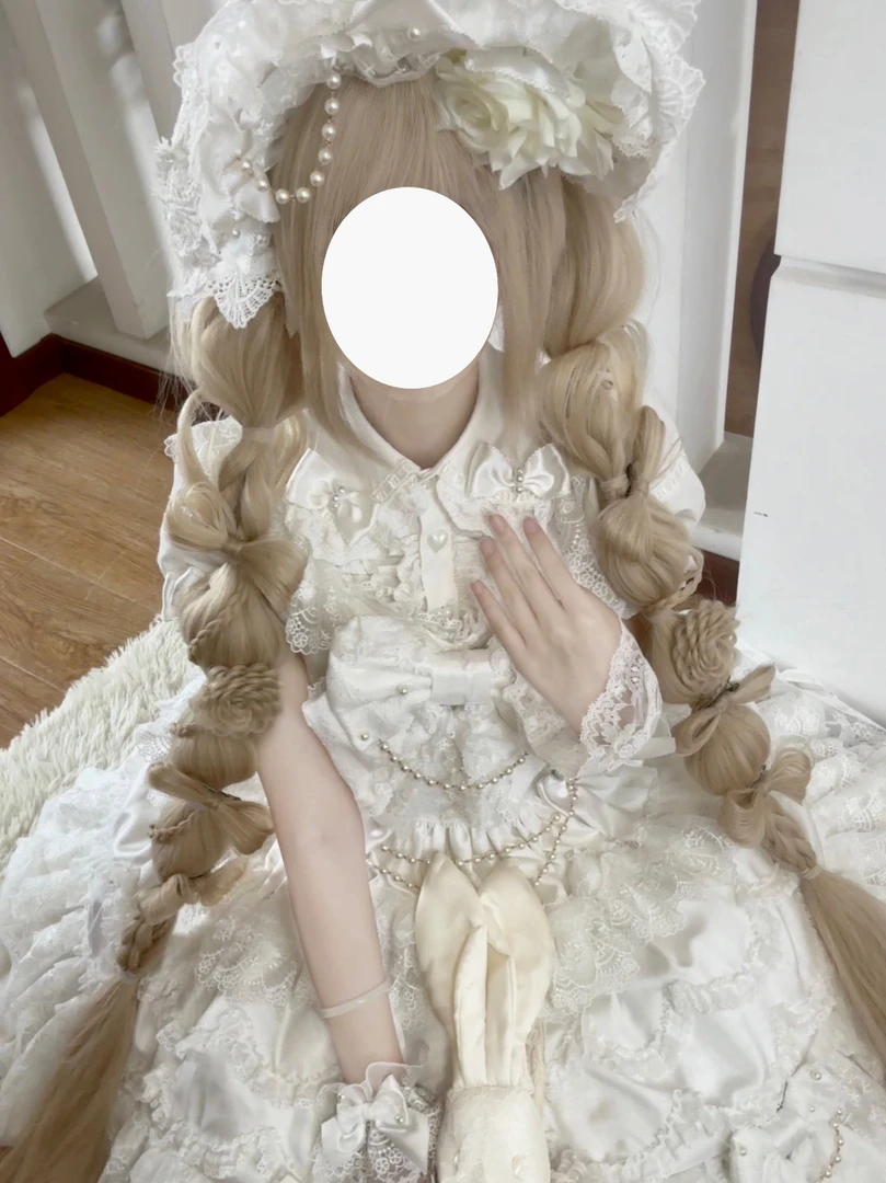 【昭和doll官配衬衫】珍珠蝴蝶结蕾丝lolita衬衫（含接袖）