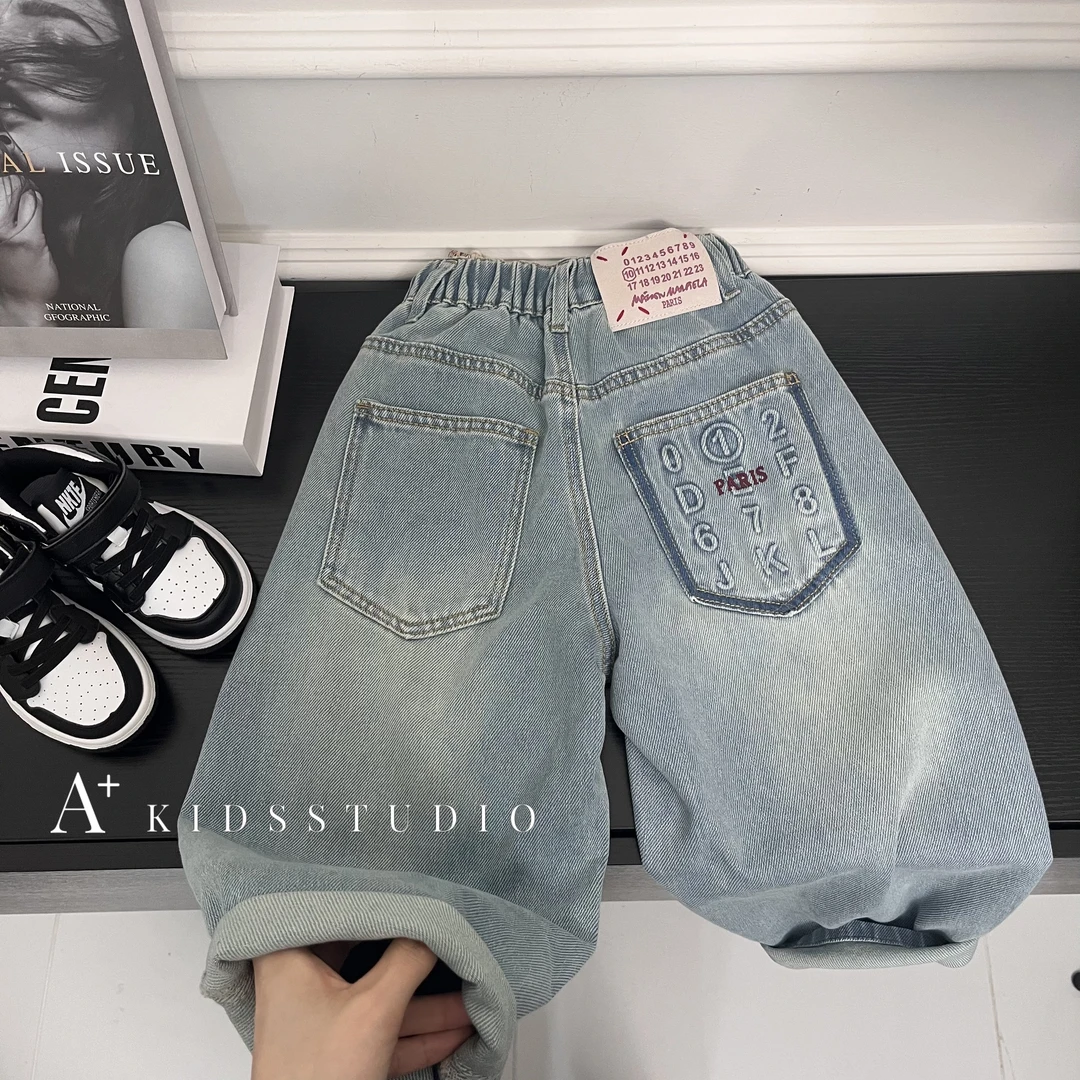 【文文妈-现货】【牛仔裤合集】2024款儿童男童女童潮流时尚断码收版