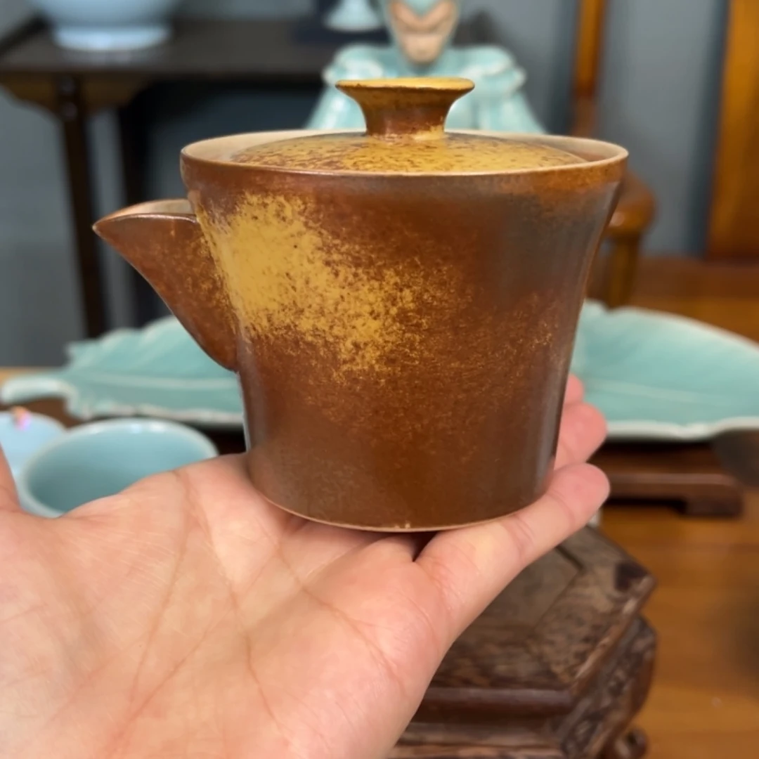 【闪购商品】瓷杯草木灰手抓壶