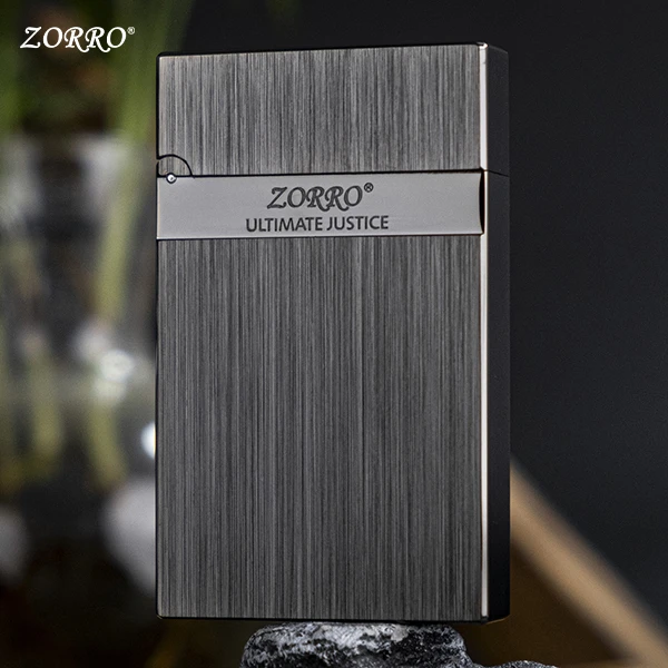 ZORRO佐罗552黑拉丝黄铜朗声打火机复古砂轮朗声打火机