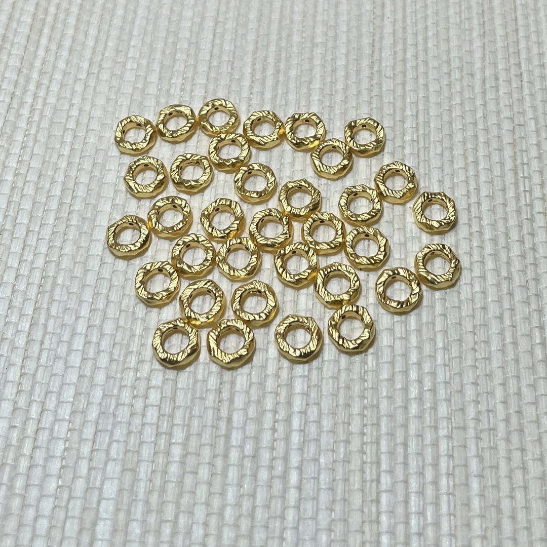 足金7mm盘缠金配件（一片0.055g-0.06g）,(低于1g不包邮费证书费)