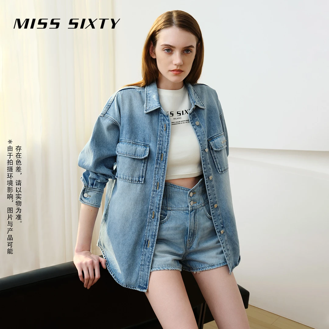 Miss Sixty美式女牛仔衬衫时尚休闲外套citywarm尤莱特