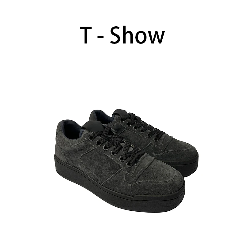 T-Show [摩尔]复古百搭时尚真皮厚底休闲运动鞋