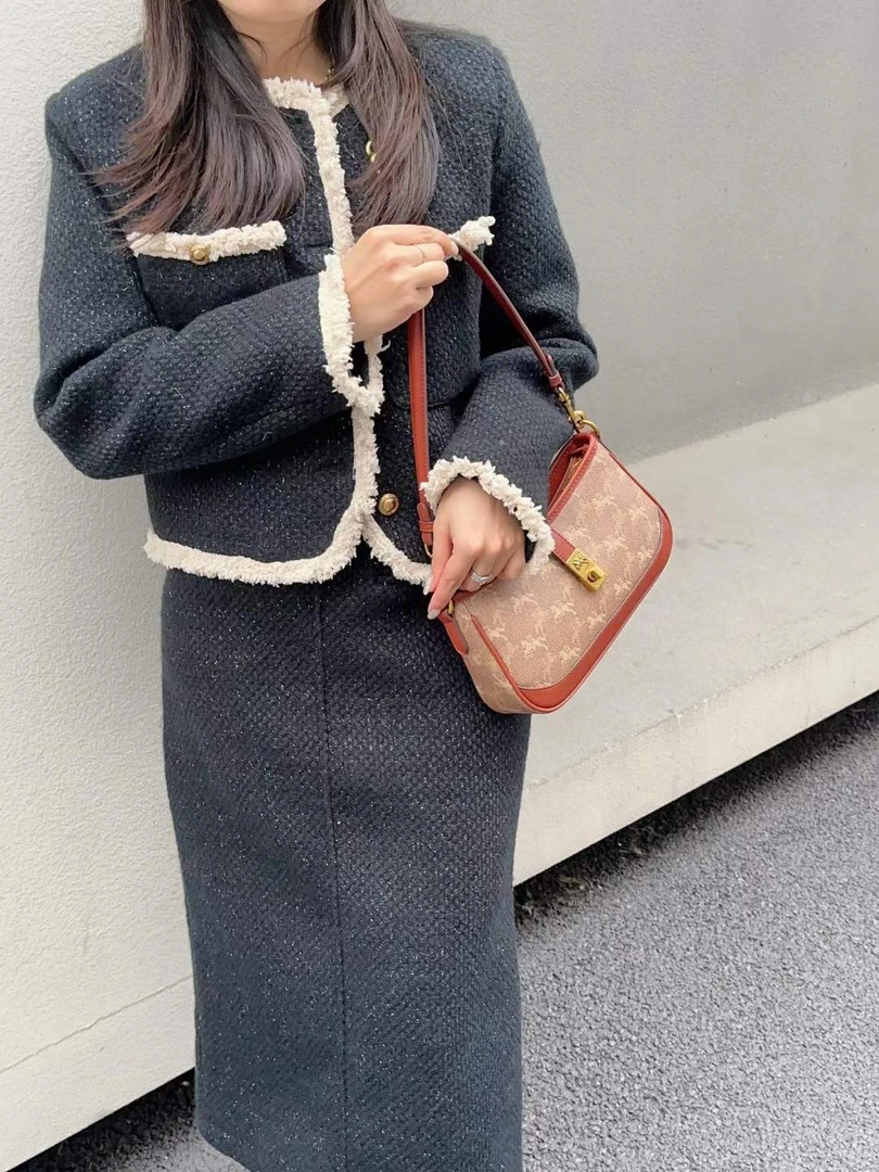 《包您满意》亚格斯保罗PL牛皮百搭女士潮流经典设计师腋下单肩肩包