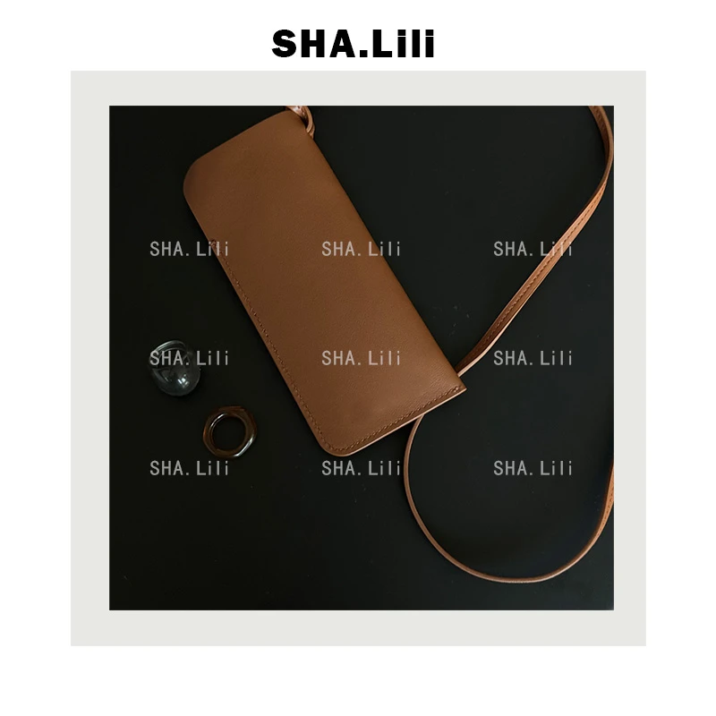 【SHA.Li】粒粒的眼镜包 简约百搭纯色挂脖式眼镜收纳包 Q24B0806