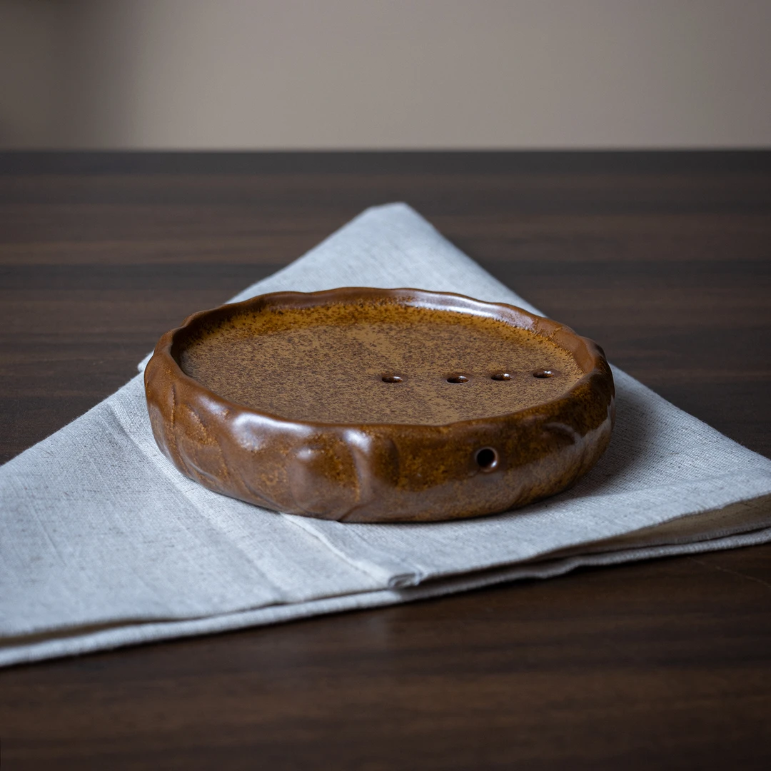 【境悟器】金沙釉壶承.1436.中式复古金针壶承创意高端壶配件.BL