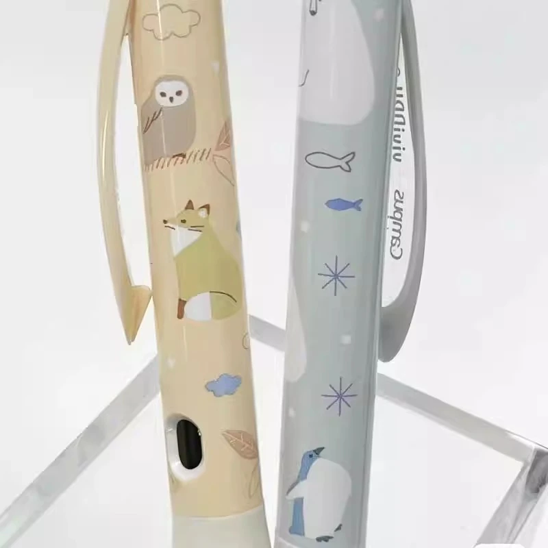 日本mofumofu系列中性笔高颜值速干按动黑笔学生刷题笔