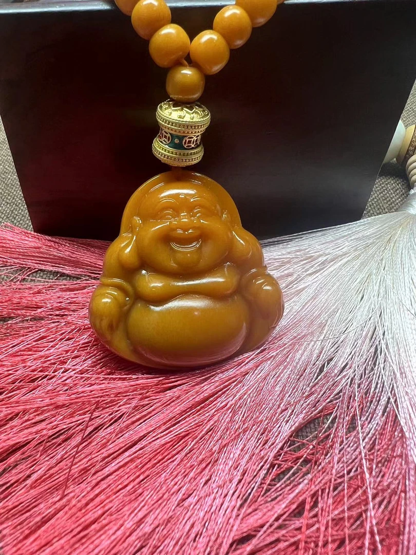 非金属吊坠 【亿凡珠宝】红沁大肚佛