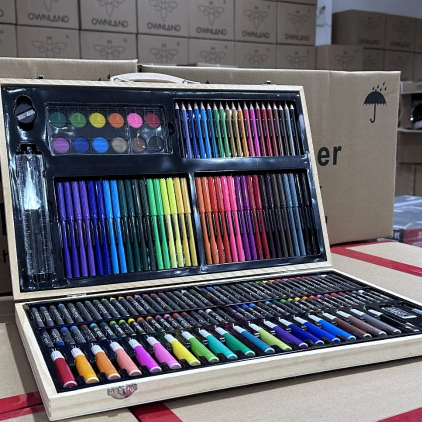 儿童学画画专用180支蜡笔绘画套装