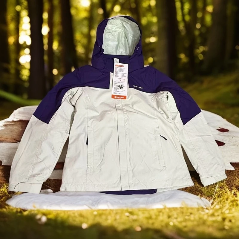 814268 5201 女式秋冬户外防风保暖摇粒绒两件套风衣