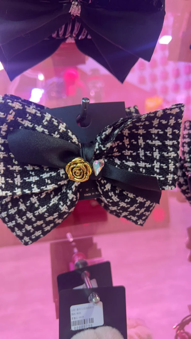 小香风发夹黑色发卡