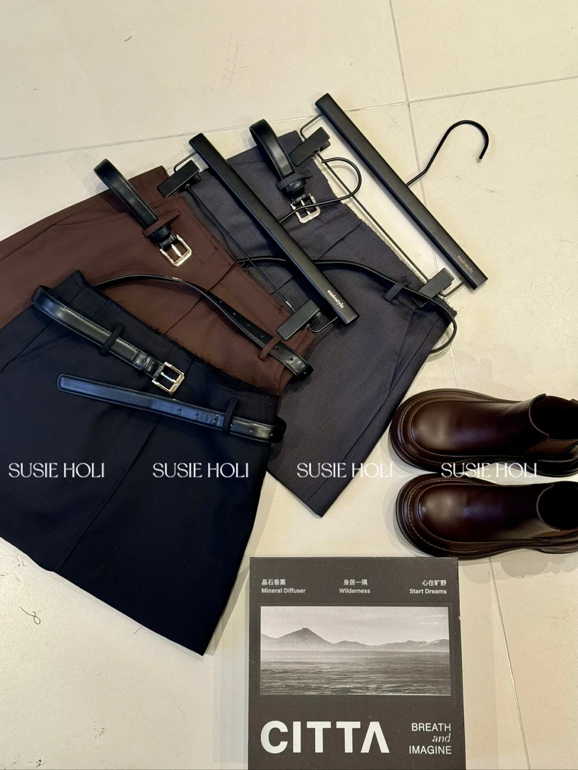 SUSIE HOLI 韩国秋冬显瘦西装A字包臀裙