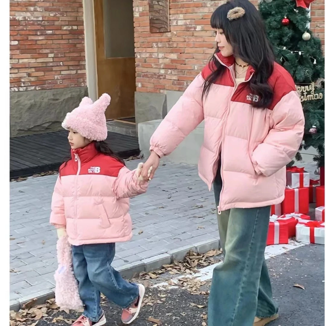 2024亲子款棉服儿童棉服加厚男女童秋冬外套加棉加厚棉服短款棉服