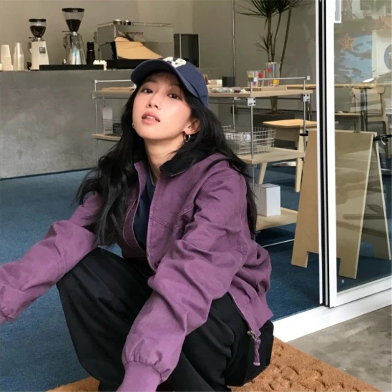 秋冬底特律重磅男女棉服加厚翻领飞行夹克棉衣休闲情侣复古外套潮