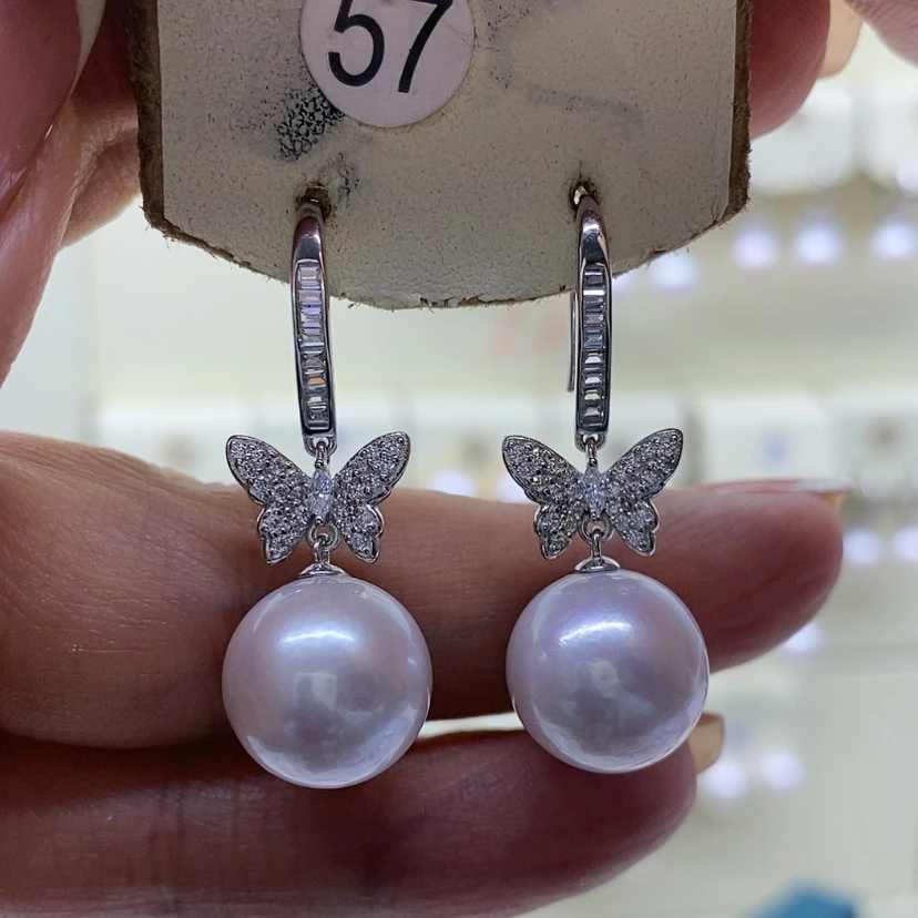 【闪购商品】淡水珍珠耳饰银S925镶嵌