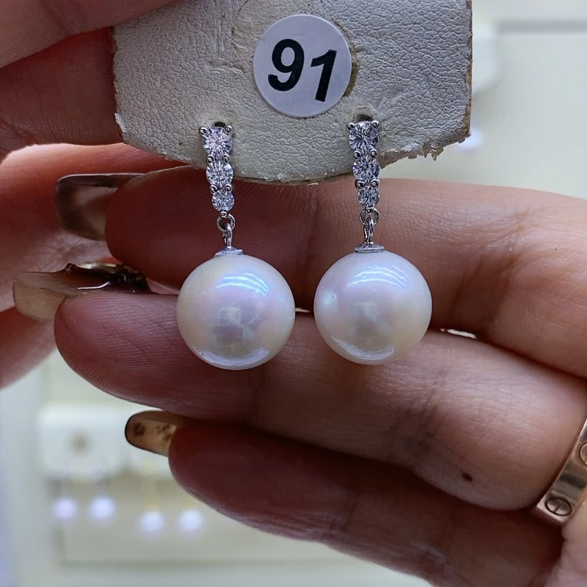 【闪购商品】淡水珍珠耳饰银S925镶嵌