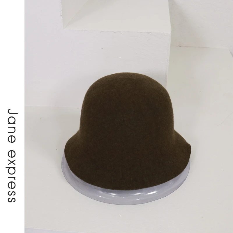 Jane express/简表达23秋冬时尚百搭毛呢经典羊毛帽子DMZ32002