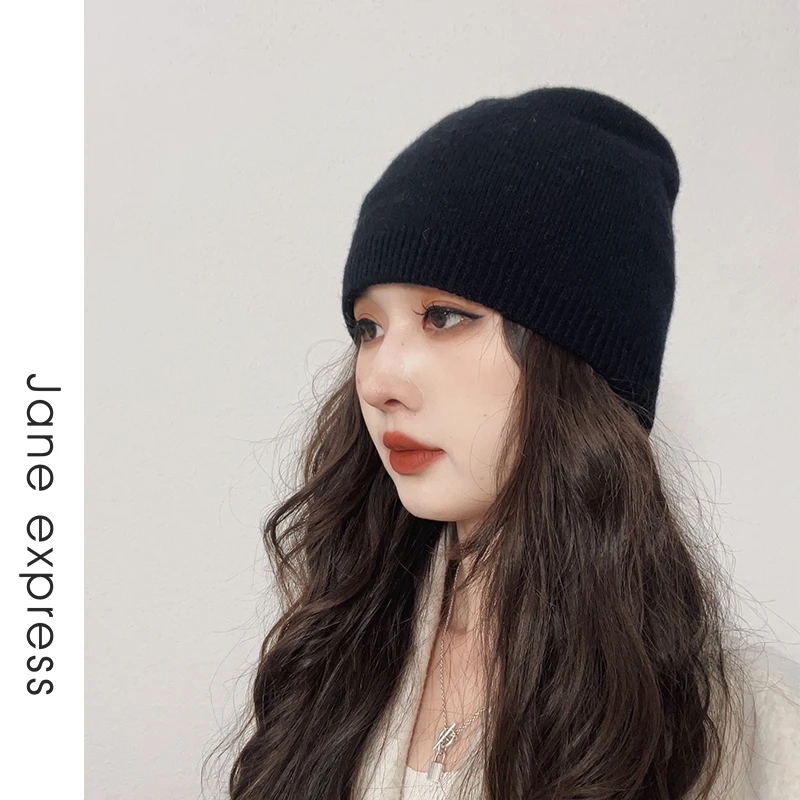 Jane express/简表达冬季新款百搭保暖羊毛帽子DMZ32003