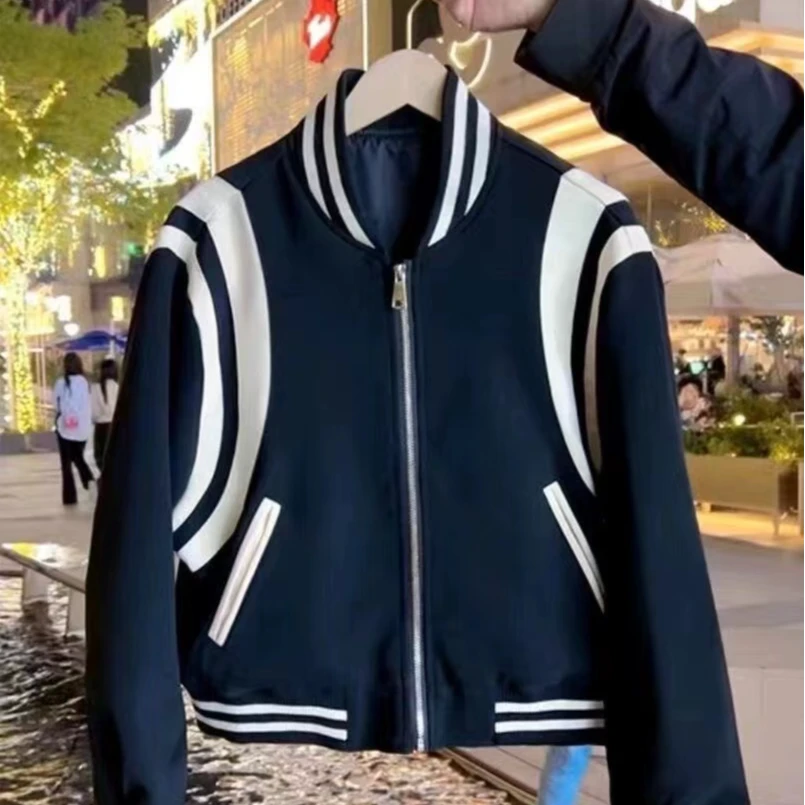 2025撞色棒球服外套女春秋季新款高级感小个子时尚短款夹克上衣潮